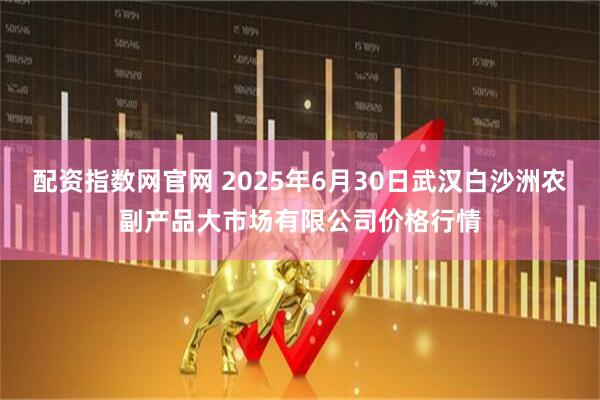 配资指数网官网 2025年6月30日武汉白沙洲农副产品大市场有限公司价格行情