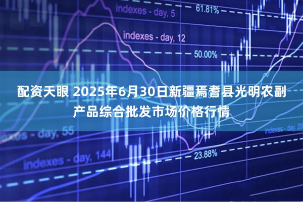 配资天眼 2025年6月30日新疆焉耆县光明农副产品综合批发市场价格行情