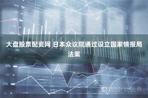 大盘股票配资网 日本众议院通过设立国家情报局法案